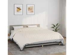 Best vidaXL Gewichtsdecke Hellcreme 220x260 cm 11 kg Stoff