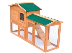 vidaXL Großer Kaninchenstall Kleintierhaus Hasenstall Holz