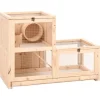 Outlet vidaXL Hamsterkäfig 81x40x60 cm Massivholz Tanne