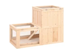 Outlet vidaXL Hamsterkäfig 81x40x60 cm Massivholz Tanne