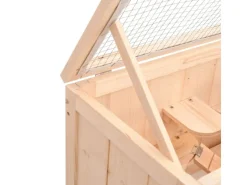 vidaXL Hamsterkäfig 60x30x35 cm Massivholz Tanne
