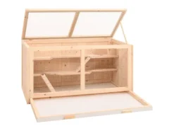 vidaXL Hamsterkäfig 104x52x54 cm Massivholz Tanne
