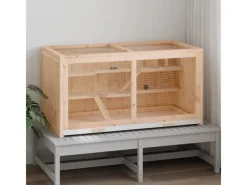 vidaXL Hamsterkäfig 104x52x54 cm Massivholz Tanne