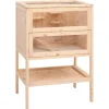 vidaXL Hamsterkäfig 55x40x80 cm Massivholz Tanne