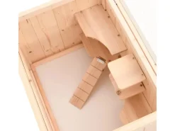 vidaXL Hamsterkäfig 55x40x80 cm Massivholz Tanne