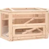 Hot vidaXL Hamsterkäfig 80x40x43 cm Massivholz Tanne