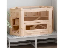 Hot vidaXL Hamsterkäfig 80x40x43 cm Massivholz Tanne
