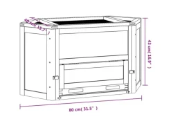 Hot vidaXL Hamsterkäfig 80x40x43 cm Massivholz Tanne