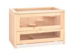 Discount vidaXL Hamsterkäfig 60x35,5x42 cm Massivholz Tanne