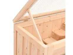 Discount vidaXL Hamsterkäfig 60x35,5x42 cm Massivholz Tanne