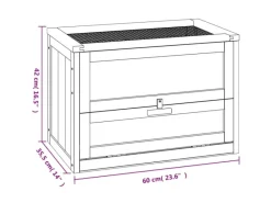 Discount vidaXL Hamsterkäfig 60x35,5x42 cm Massivholz Tanne