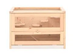 Discount vidaXL Hamsterkäfig 60x35,5x42 cm Massivholz Tanne