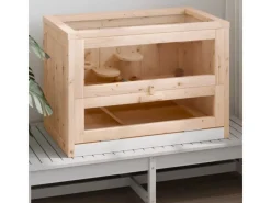 Discount vidaXL Hamsterkäfig 60x35,5x42 cm Massivholz Tanne
