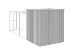 Sale vidaXL Hühnerkäfig mit Auslauf Hellgrau 165x455x181 cm Stahl Verzinkt