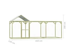 vidaXL Hühnerkäfig 4,5x1,5x2 m Imprägniertes Kiefernholz