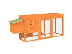 Discount vidaXL Hühnerstall Braun 204x50x84 cm Massivholz Kiefer