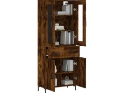 vidaXL Highboard Räuchereiche 69,5x34x180 cm Holzwerkstoff 3198534