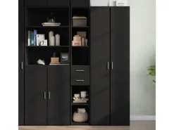 Outlet vidaXL Highboard Schwarz 30x42,5x185 cm Holzwerkstoff 846237