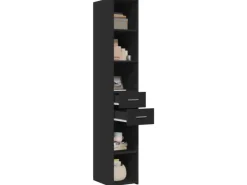 Outlet vidaXL Highboard Schwarz 30x42,5x185 cm Holzwerkstoff 846237
