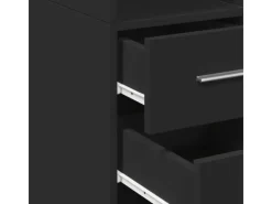 Outlet vidaXL Highboard Schwarz 30x42,5x185 cm Holzwerkstoff 846237