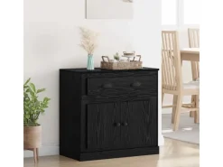 Hot vidaXL Highboard Schwarz Eichen-Optik 70 x 35,5 x 67,5 cm 881419 Eiche Schwarz