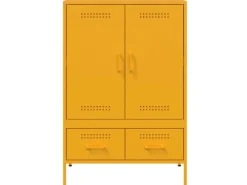vidaXL Highboard Senf 68x39x101,5 cm Stahl 843111
