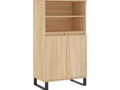 vidaXL Highboard Sonoma-Eiche 60x36x110 cm Holzwerkstoff 831495