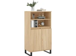 vidaXL Highboard Sonoma-Eiche 60x36x110 cm Holzwerkstoff 831495