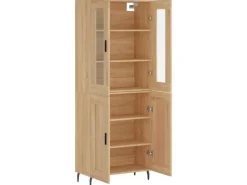 vidaXL Highboard Sonoma-Eiche 69,5x34x180 cm Holzwerkstoff 3198356