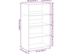 vidaXL Highboard 70x41x124 cm Holzwerkstoff 846404