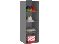 Outlet vidaXL Hängeaufbewahrung für Schränke 2 Stk mit 4 Fächern Stoff 288324 Grau