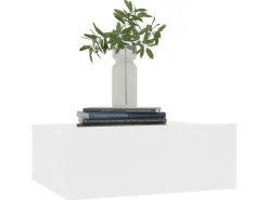 vidaXL Hängende Nachttische 2 Stk Weiß 40x30x15 cm Holzwerkstoff