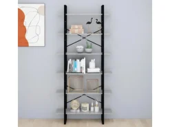 vidaXL Hochschrank Grau Sonoma 100x30x210 cm Holzwerkstoff