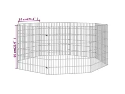 Hot vidaXL Kaninchenkäfig 8 Paneele 54x60 cm Verzinktes Eisen