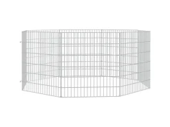 Hot vidaXL Kaninchenkäfig 8 Paneele 54x60 cm Verzinktes Eisen