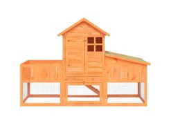 vidaXL Kaninchenstall Braun 170x63x113 cm Massivholz Kiefer