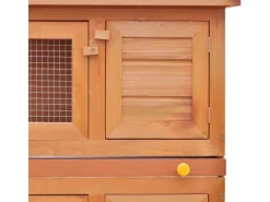 vidaXL Kaninchenstall Kleintierhaus Hasenstall 4 Türen Holz