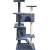 vidaXL Katzen-Kratzbaum Sisal 125 cm Dunkelblau
