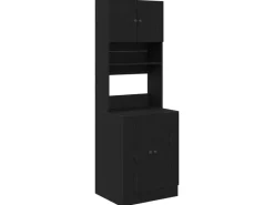 Discount vidaXL Küchenschrank mit Regal Schwarz Eichen-Optik 60 x 50 x 180 cm 3365557 Eiche Schwarz