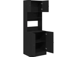 Discount vidaXL Küchenschrank mit Regal Schwarz Eichen-Optik 60 x 50 x 180 cm 3365557 Eiche Schwarz