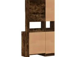 vidaXL Küchenschrank Räuchereiche 95x50x180 cm Holzwerkstoff