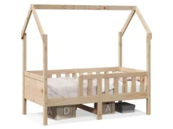Online vidaXL Kinderbett Hausbett 70x140 cm Massivholz Kiefer2102249