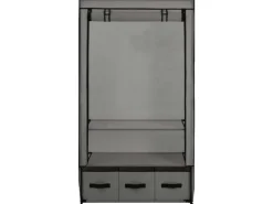 vidaXL Kleiderschrank Grau 87 x 49 x 159 cm Stoff