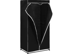 Hot vidaXL Kleiderschrank Schwarz 75×50×160 cm