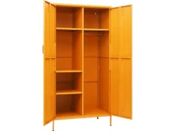 Online vidaXL Kleiderschrank Senfgelb 90x50x180 cm Stahl