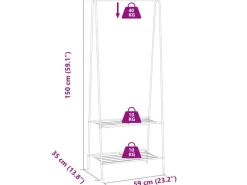 Hot vidaXL Kleiderständer 59 x 35 x 150 cm 246725 Weiß