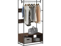 Sale vidaXL Kleiderständer Braun Eichen-Optik 90x50x180 cm Holzwerkstoff 849298 Eiche Braun