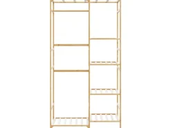 Discount vidaXL Kleiderständer mit Ablagen 100x50x184,5 cm Bambus 4008920