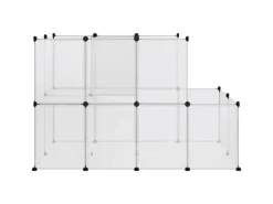 vidaXL Kleintierkäfig Transparent 142x74x93 cm PP und Stahl