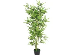 vidaXL Künstliche Bambuspflanze mit Topf 120 cm Grün